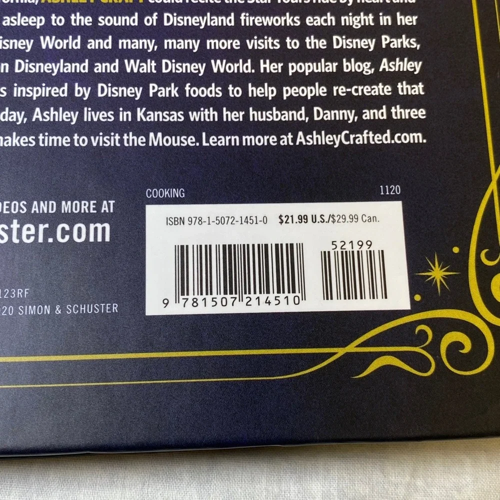 The‎ Unofficial Disney Parks Cookbook Ashley Craft Hardcover 2020 Disney Recipes